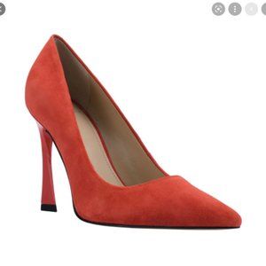 Marc Fisher Sassie Red Suede Pump Size 9.5